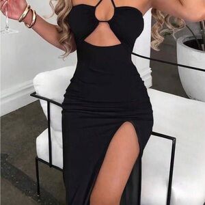 Black cut out dress
